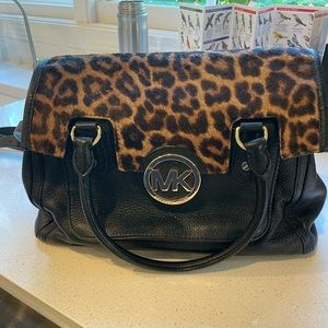 Michael Kors Satchel with leopard print.